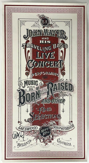 Born & Raised Tour - John Mayer Posters | PosterDrops.com